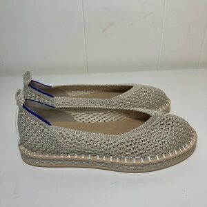 Rothy's Gold Diamond Espadrille NEW flats business casual slip on size 5‎